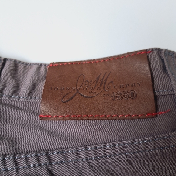 JOHNSTON MURPHY‎ est 1850 gray men's trousers size 33×30 100% cotton See Photos. - Picture 9 of 12